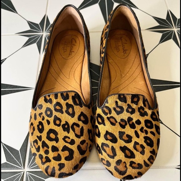Clarks Shoes - ‼️SOLD‼️ Clarks Leopard Mohair Flats